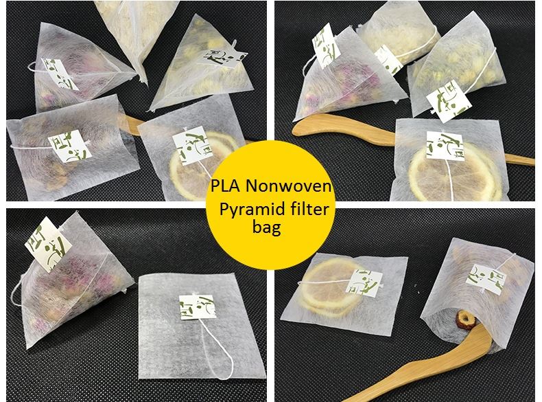 biodegradable PLA nonwoven pyramid filter