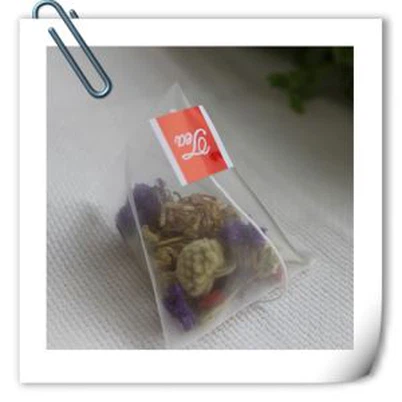 Bolso de té de forma de pirámide