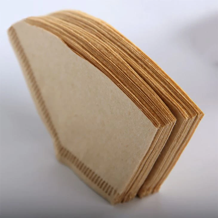 Wooden Original Hand Drip Paper Coffee Fan-shaped Filter Espresso Coffee Packs Tea Bag Strainer Filter